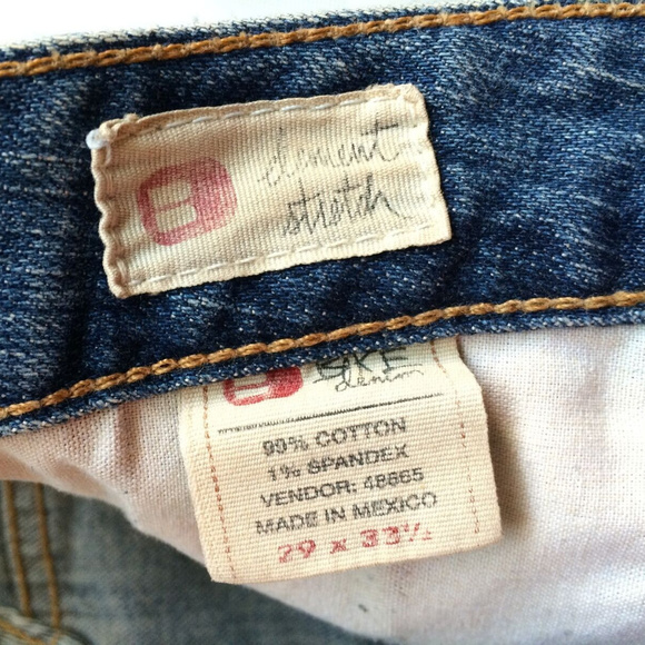 BKE Element Stretch Destroyed Blue Jeans 29 x 33.5 - Picture 3 of 7